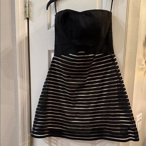 WOW Couture Black and Cream Strapless Dress